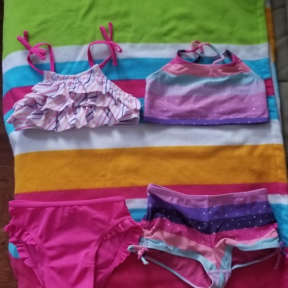 SOLD --Girls 2 Set Lot of Bikini swim Suits